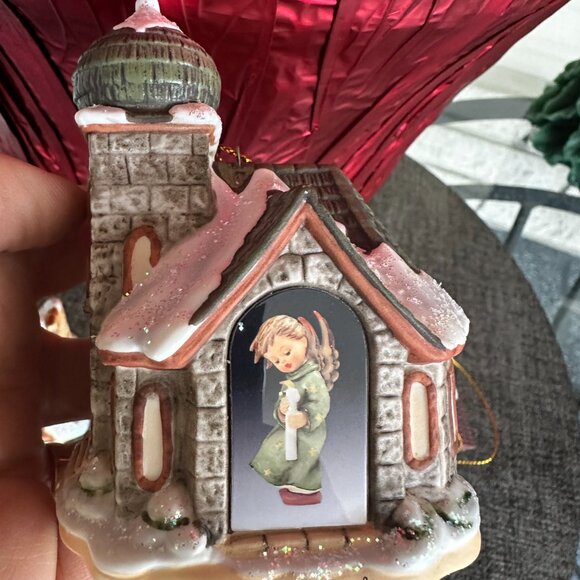 Goebel MJ Hummel Light Up House Christmas Ornaments Set Of 3 Bradford Exchange - Picture 3 of 8